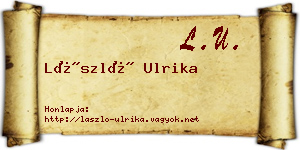 László Ulrika névjegykártya